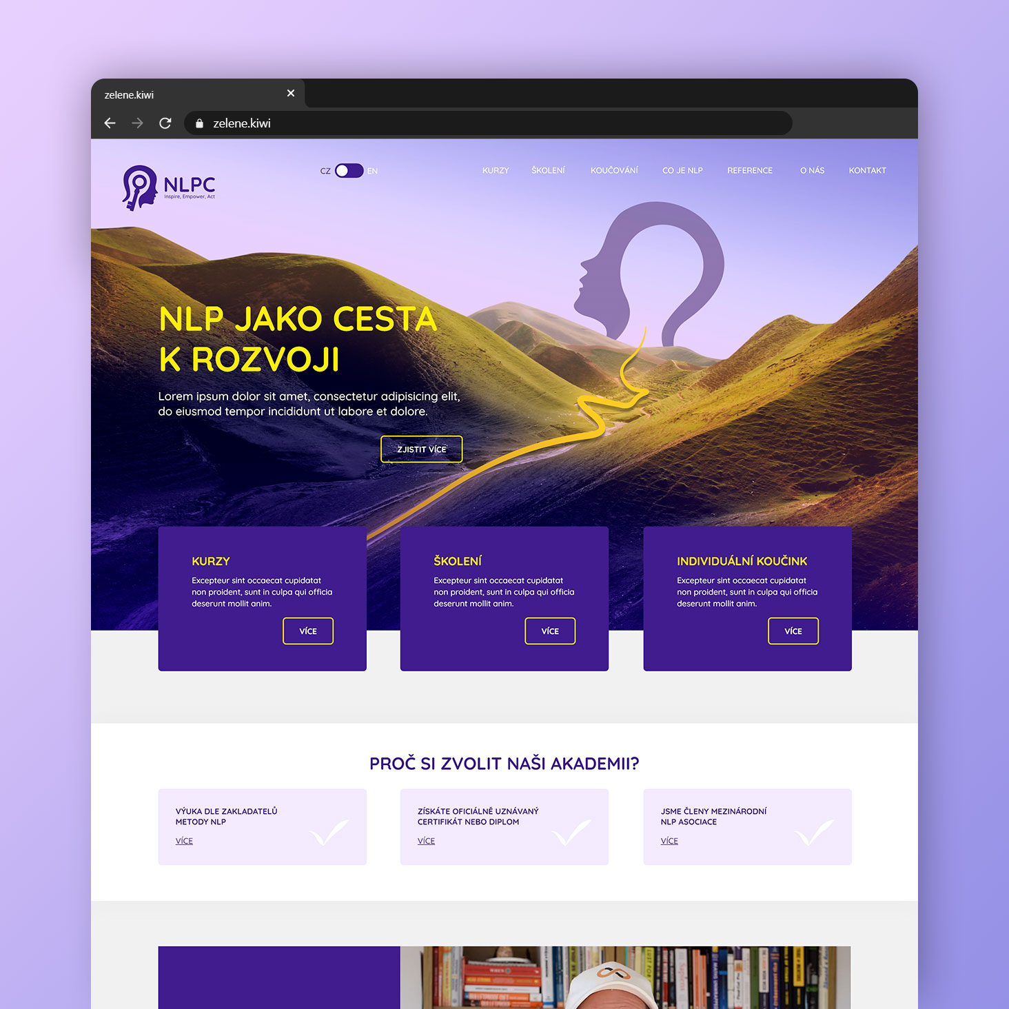 Webdesign a implementace do Mioweb